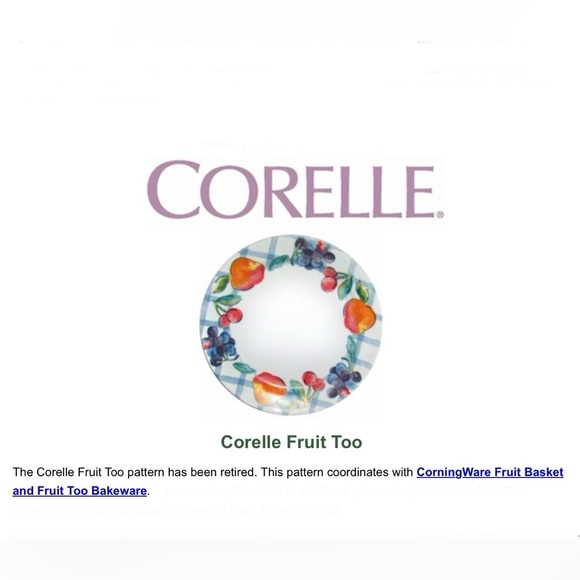 Two Corelle Fruit Too Dinner Plates - Picture 7 of 7